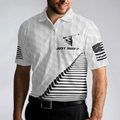 Just Swing It American Golfer Polo Shirt Black And White American Flag Golf Shirt For Men - 4