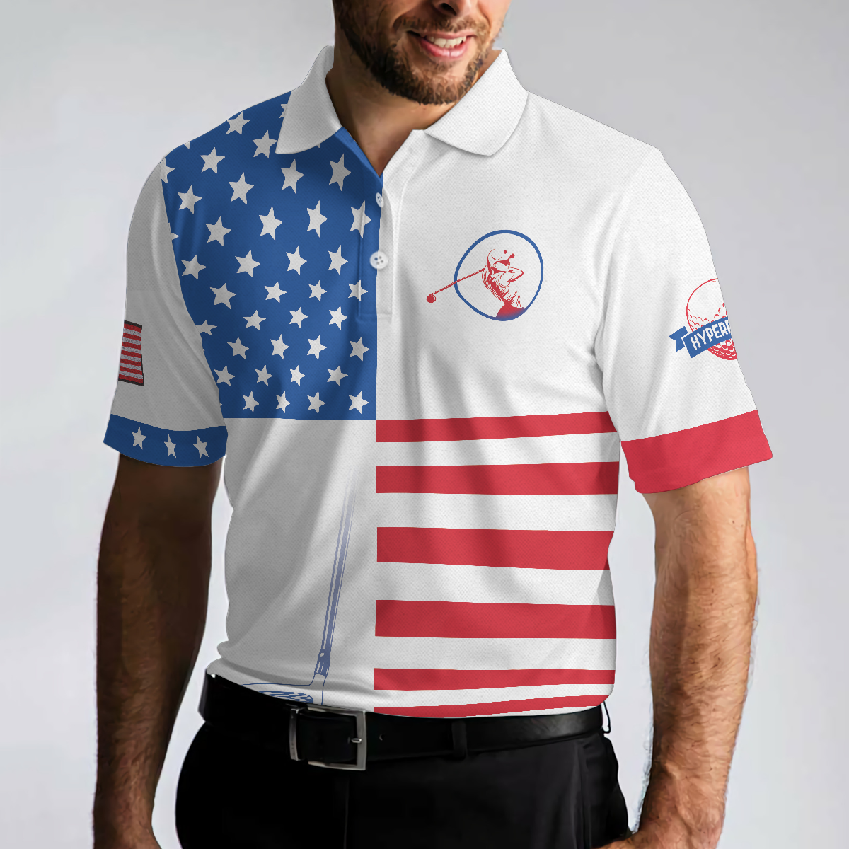 American Flag Golf V2 Short Sleeve Unisex Golf Polo Shirt Polo Shirts For Men And Women - 5