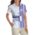 I Golf Like A Girl Try To Keep Up Short Sleeve Women Polo Shirt Lavender Golf Shirt For Ladies - 5