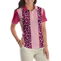 Queen Of The Golf Course Short Sleeve Women Polo Shirt Leopard Pattern Golf Polo Shirt Gift For Female Golfers - 4