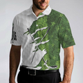 Golf Ripped Clubs  Course American Golfer Polo Shirt Green American Flag Polo Shirt Patriotic Golf Shirt For Men - 4