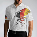 Golf German Flag Polo Shirt White Golf Pattern Polo Shirt Germany Golf Shirt For Men - 5