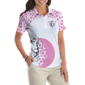 Real Grandmas Play Golf Short Sleeve Women Polo Shirt White And Pink Golf Shirt For Ladies Funny Female Golf Gift - 4