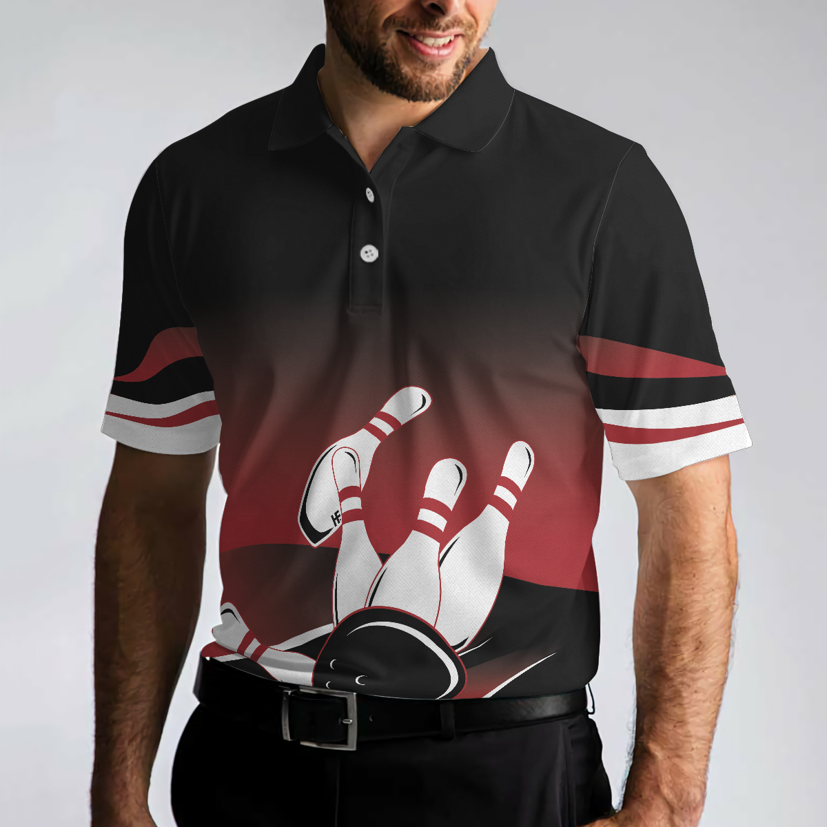Some Grandpas Play Bingo Real Grandpas Bowl Bowling Polo Shirt Gift Idea For Bowling Fan Dad Bowling Shirt For Men - 4