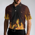 Pin Punisher Bowling Polo Shirt Cool Flame Pattern Bowling Shirt Design For Male Bowlers Best Bowling Shirt - 5