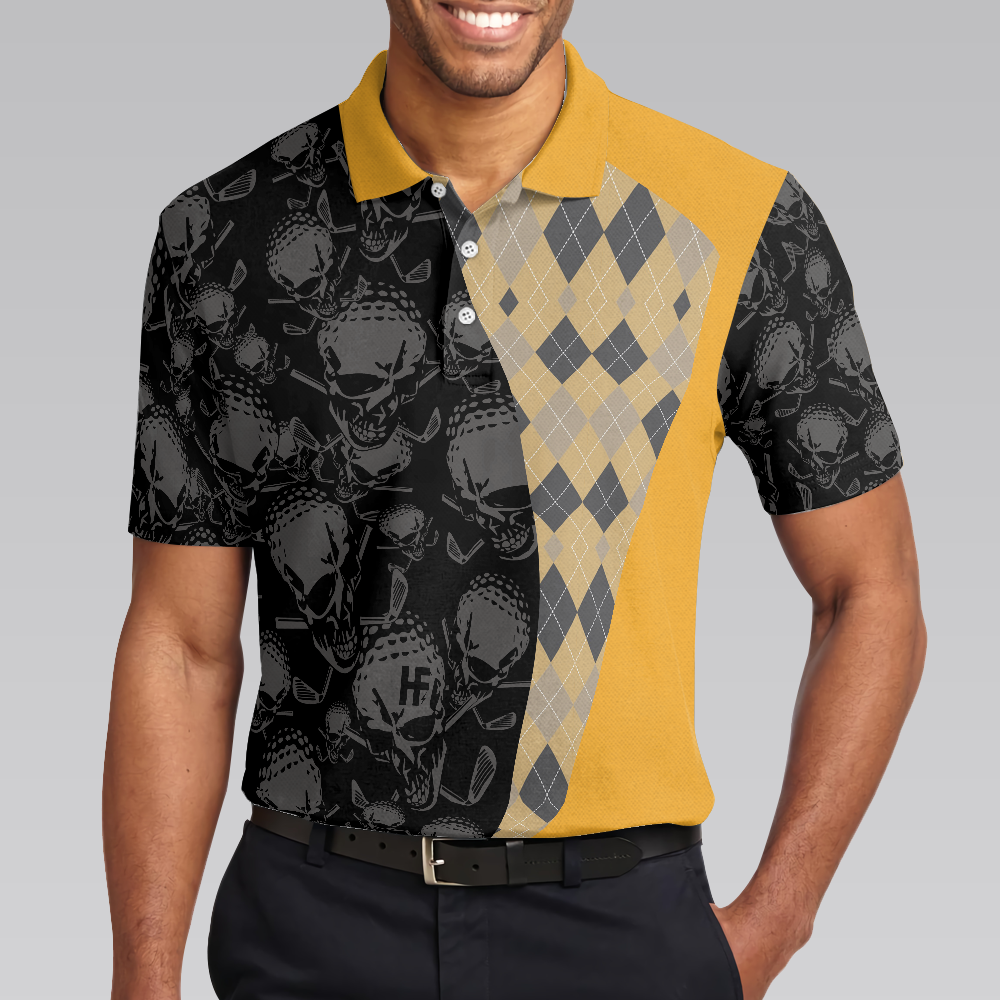 There Is Nothing A Beer And Golf Cant Fix V2 Polo Shirt Skull Plaid Pattern Golf Shirt Best Golf Drink Shirt - 4