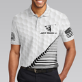 Just Swing It American Golfer Polo Shirt Black And White American Flag Golf Shirt For Men - 5