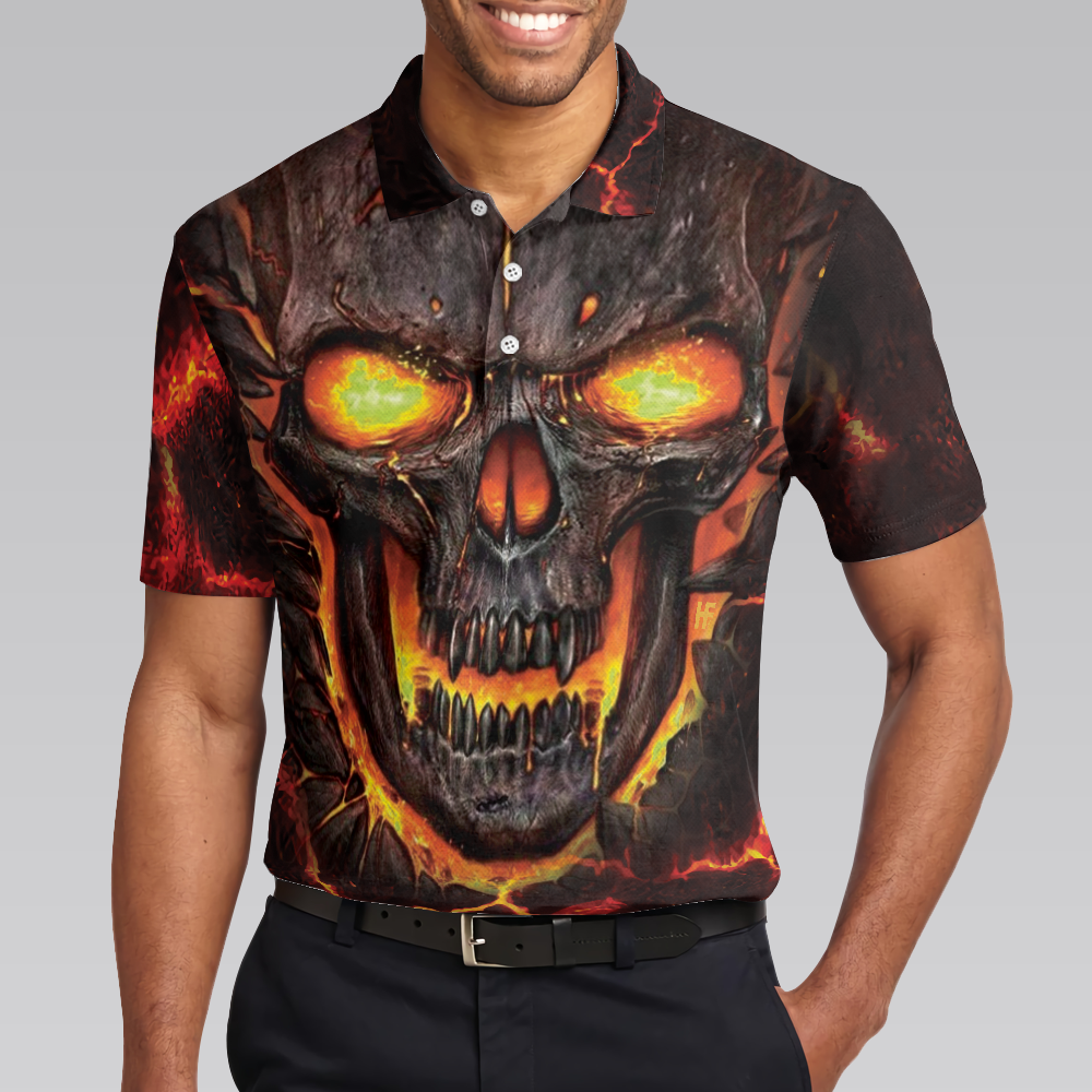 Tucking Fen Pin Polo Shirt Skull Bowling Polo Shirt Design Scary Halloween Gift For Bowling Lovers - 4