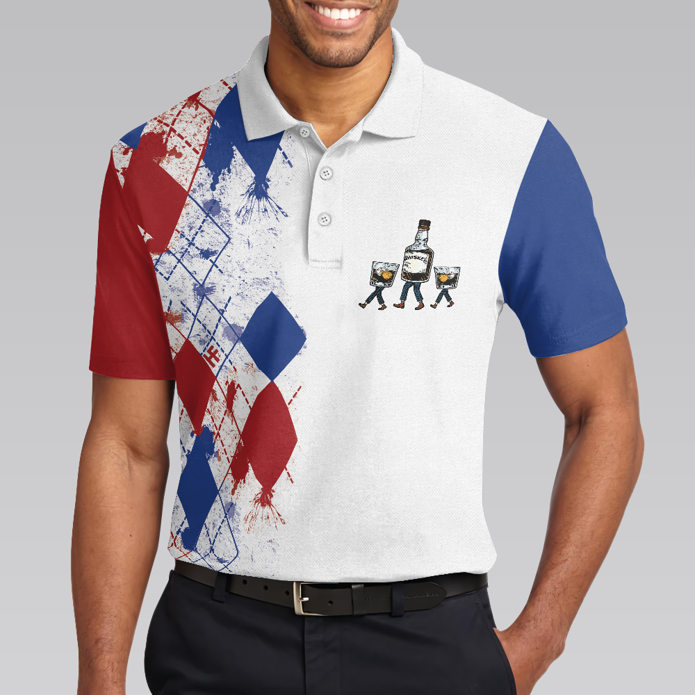 Golf If Im Drunk Polo Shirt Argyle Pattern Drinking Golf Polo Shirt For Men Funny Golf Shirt With Sayings - 5