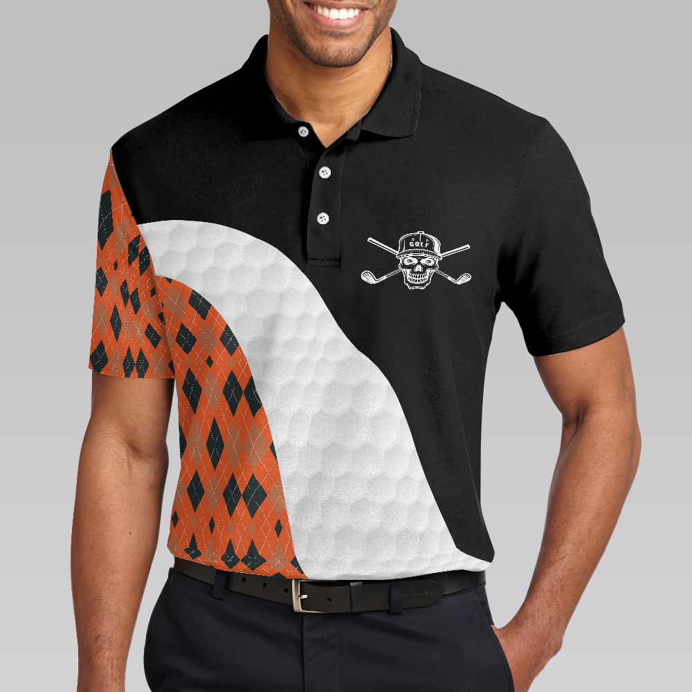 Golfing Without Bourbon Is Just Walking On The Grass Polo Shirt Colorful Argyle Pattern Golf Shirt Funny Golf Shirt - 5