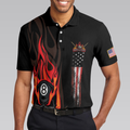 Flame Skull Billiards Pool Polo Shirt American Flag Billiards Polo Shirt Gift For Pool Players - 5