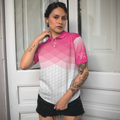 Just A Pink Girl Who Loves Playing Golf Short Sleeve Women Polo Shirt Pink Argyle Pattern Golf Shirt - 5