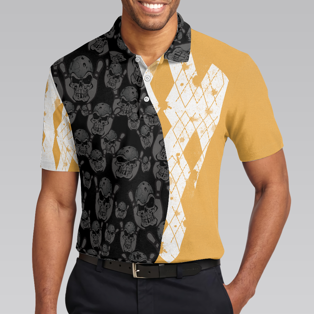 Bowling Dad Like A Normal Dad But Cooler Polo Shirt Argyle Pattern Bowling Polo Shirt For Bowler Dad - 4