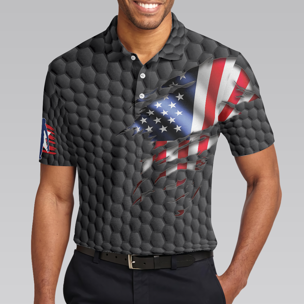 Bowling Pin American Flag Polo Shirt Black Ten Pin Bowling Polo Shirt Bowling Gift Idea For Bowlers - 4