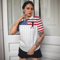 Premium American Golfer Female Version Short Sleeve Women Polo Shirt American Flag Golf Shirt For Ladies Cool Female Golf Gift - 4