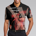 Digital Golf Style Polo Shirt Short Sleeve Black And Red Golfer Golf Shirt For Men - 4