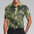 Custom Camouflage Texture Disc Golf Polo Shirt - 4