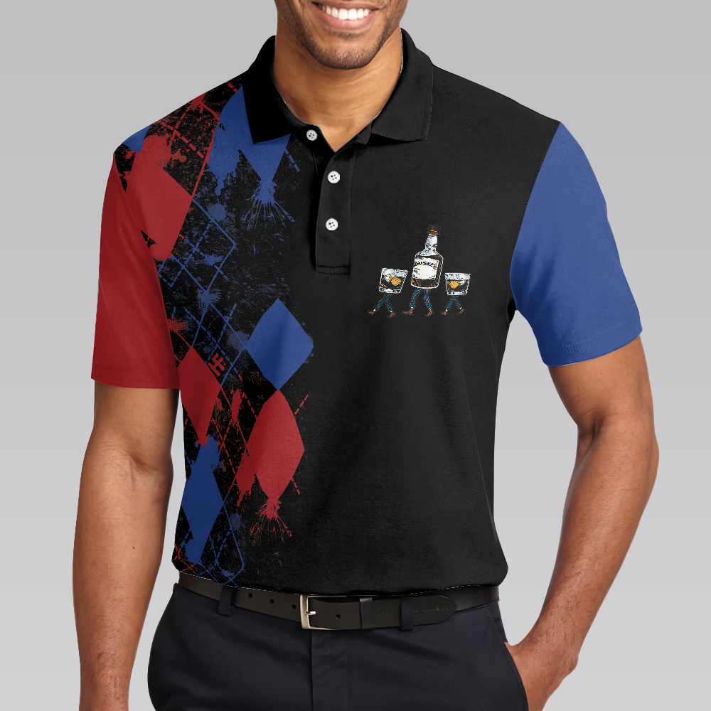 Bowling If Im Drunk Polo Shirt Argyle Pattern Polo Shirt Design Funny Bowling Shirt For Male Players - 4