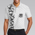 Golfing Skull Golf Ball And Clubs Shirt Polo Shirt Golf Pattern Polo Shirt Black And White Golf Shirt For Men - 5