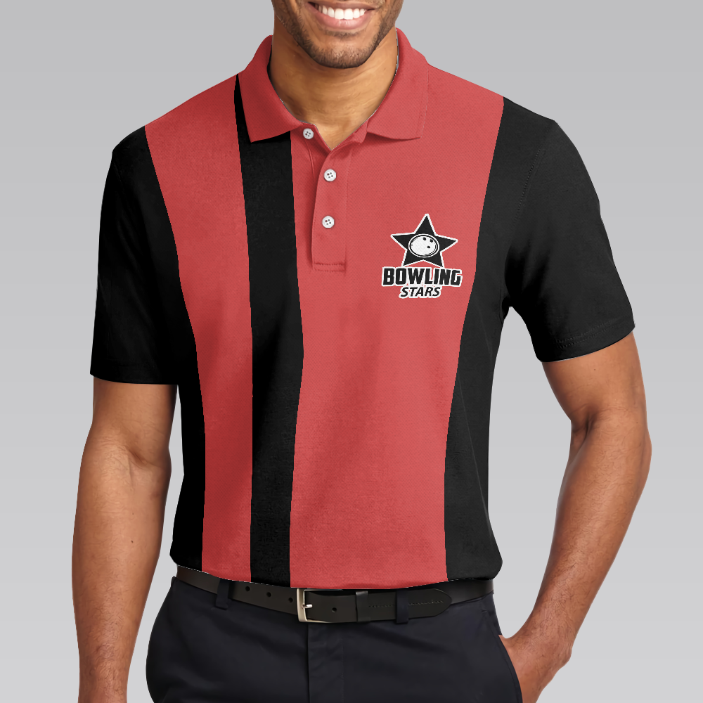 Its Not How You Bowl Its How You Roll Polo Shirt Black And Red Short Sleeve Bowling Shirt For Men - 4