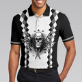 Grandpa Is My Name Golf Is My Game Golf Polo Shirt Black And White Argyle Pattern Golf Shirt For Men - 4