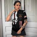 The Chosen Ones Skull Billiards Short Sleeve Women Polo Shirt - 5