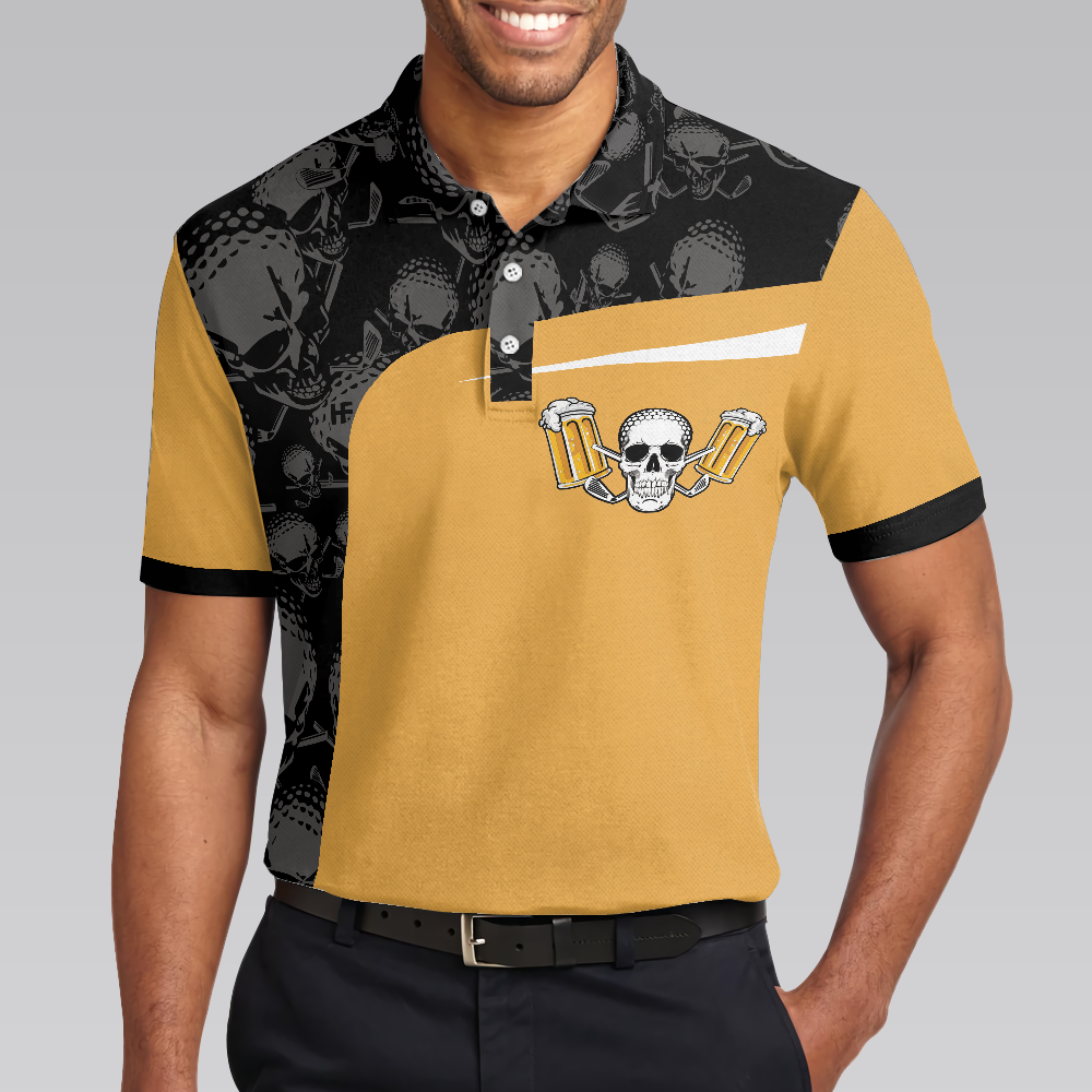 Golf  Beer Make Me Happy Polo Shirt Funny Drinking Golf Polo Shirt For Men Best Beer Golf Polo Shirt - 4