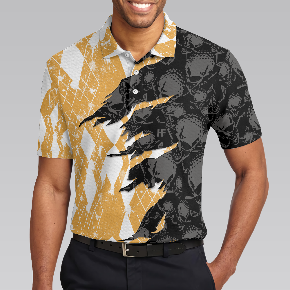 Who Needs Therapy When You Have Beer  Golf Polo Shirt Argyle Pattern Golfing Shirt Design For Drinking Golfers - 4