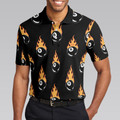 Flaming Billiard 8 Ball Polo Shirt Basic Billiards Shirt Design For Men Gift Idea For Billiards Lovers - 4