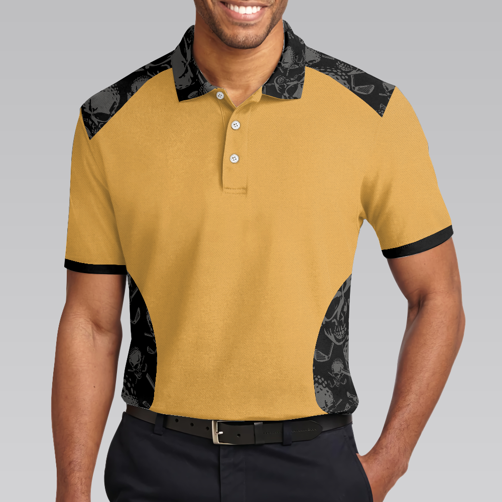 Grip It Rip It Sip It Golf Polo Shirt Skull Pattern Shirt For Halloween Scary Gift Idea For Golfers - 4