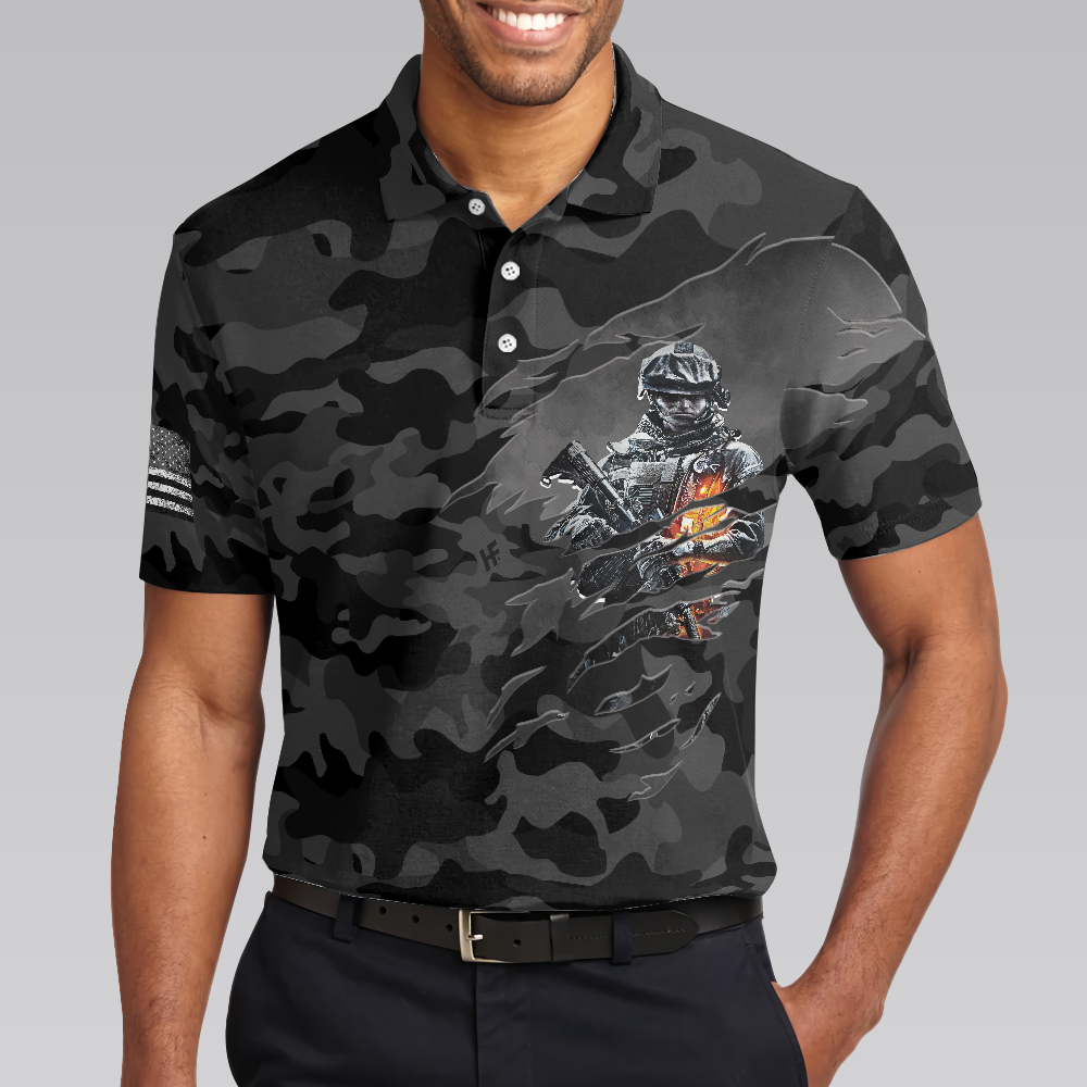 I Served My Country Polo Shirt Dark Colored Camouflage Veteran Shirt Design Best Gift For Veterans - 4