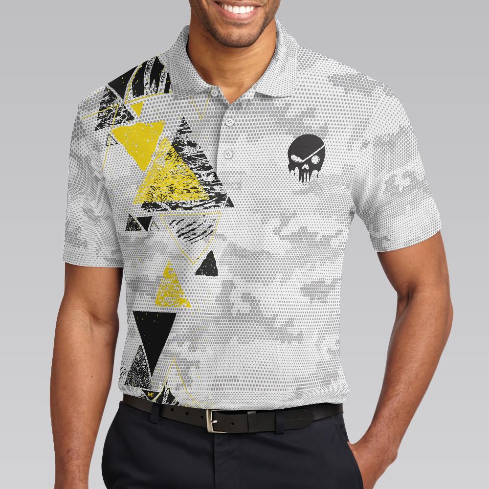 Golf Instructions Triangle And Camouflage Pattern Polo Shirt - 4