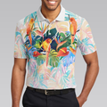 Tropical Parrots Golf Polo Shirt For Men - 5