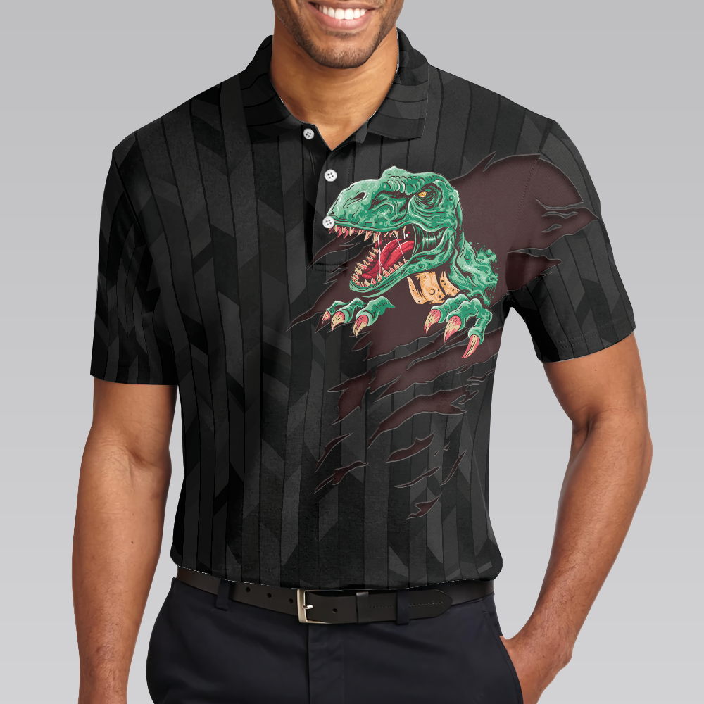 Poolasaurus Polo shirt Black Billiards Shirt Design For Billiards Lovers Cool Dinasour Polo Shirt - 5