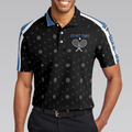 Tennis Blue Version Polo Shirt Black Dot And Tennis Ball Pattern Polo Shirt Best Tennis Shirt For Men - 4