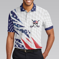 Golf Texture Swing Short Sleeve Golf Polo Shirt Fierce American Flag Polo Shirt Patriotic Golf Shirt For Men - 4