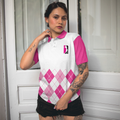 I Never Lose At The 19th Hole Golf Short Sleeve Women Polo Shirt White And Pink Golf Shirt For Ladies - 5