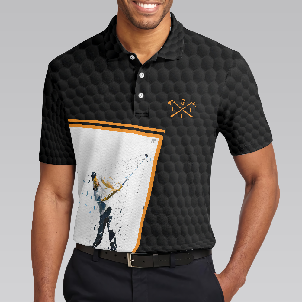 Swing Swear Drink And Repeat V2 Polo Shirt Simple Beer Drinking Golf Shirt Design For Male Golfers - 4