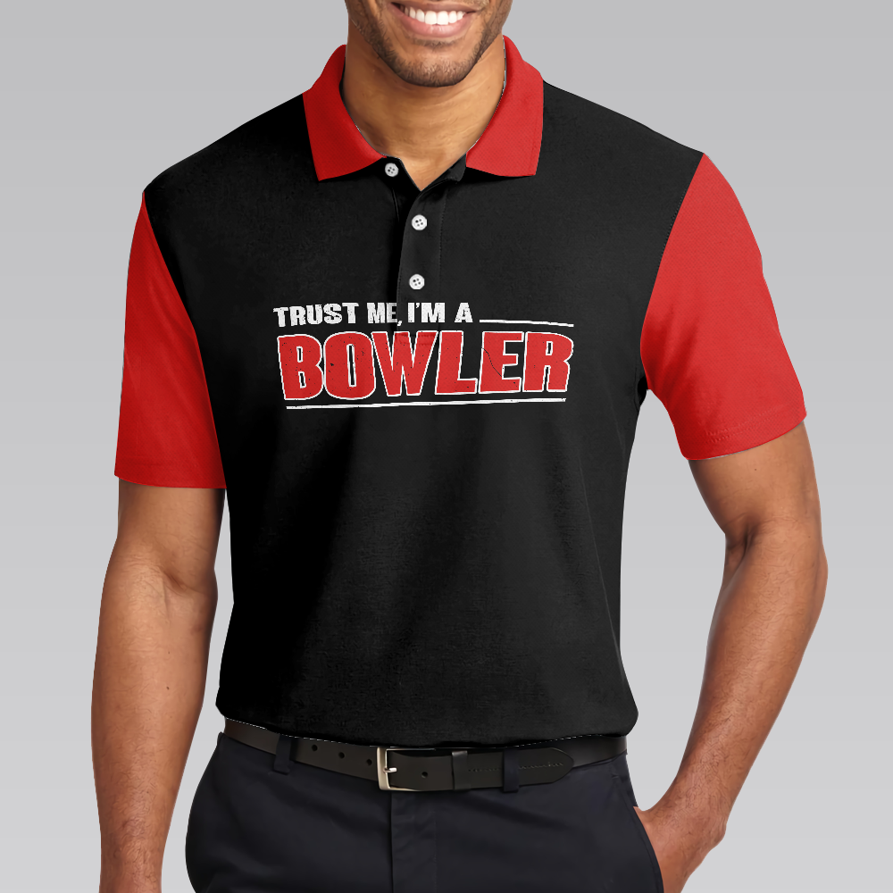 Sleep With Bowler Polo Shirt Black And Red Bowling Short Sleeve Polo Shirt Funny Shirt With Sayings - 4