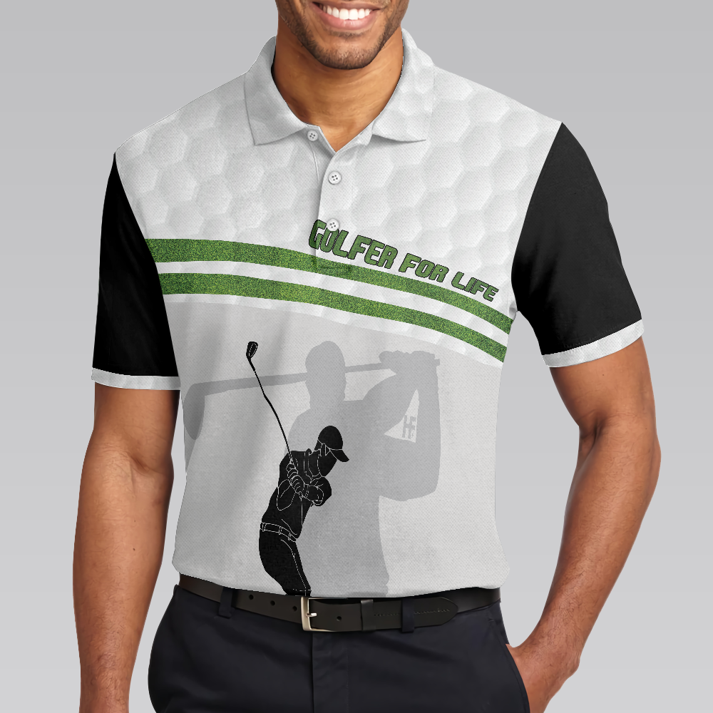 Golfer For Life Golf Polo Shirt Golf Swing Shirt For Male Golfers Best Golf Shirt For Hot Weather - 4