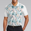 Pastel Tropical Seamless Pattern Polo Shirt Pastel Tropical Themed Polo Shirt For Men Summer Outfit Idea - 5