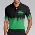 Stupid Tree Funny Definition Polo Shirt Black And Green Pine Forest Polo Shirt For Men - 5