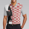 Canadian Golf Flag Polo Shirt Simple Golfing Shirt Design For Canadian Fans Best Male Golf Gift Idea - 4