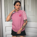 Pink Leopard Math Teacher Short Sleeve Women Polo Shirt Funny Math Shirt For Ladies - 4