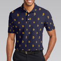 Seamless Pattern Sign Bitcoin Polo Shirt Navy Blue And Gold Polo Shirt Best Cryptocurrency Shirt For Men - 5