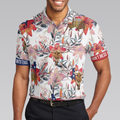 Texas Longhorn Bluebonnet and Armadillo Polo Shirt Floral Texas State Polo Shirt Texas Proud Shirt For Men - 5