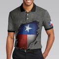 Ripped Texas Flag All Over Print Short Sleeve Polo Shirt For Golf Grunge Texas Polo Shirt Texas Proud Shirt For Men - 5