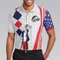 Your Hole Is My Goal Golf American Flag Polo Shirt Golf Texture Argyle Pattern USA Flag Polo Shirt Best Golf Shirt For Men - 4