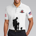 Lest We Forget Veteran Polo Shirt White American Flag Veterans Day Shirt Best Gift For Veterans - 5