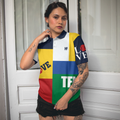 Color-Blocked Tennis Shirt Short Sleeve Women Polo Shirt - 4